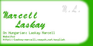 marcell laskay business card